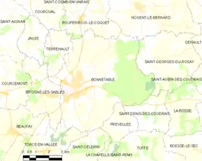Poziția localității Bonnétable