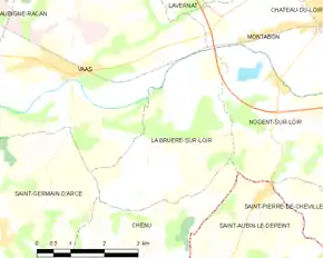 Poziția localității La Bruère-sur-Loir