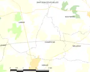 Poziția localității Champrond