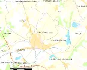 Poziția localității Château-du-Loir