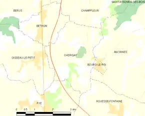 Poziția localității Chérisay