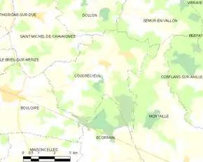 Poziția localității Coudrecieux