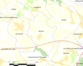 Poziția localității Degré