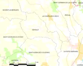 Poziția localității Dehault