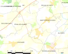 Poziția localității Étival-lès-le-Mans