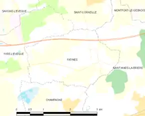 Poziția localității Fatines