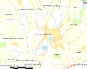 Poziția localității La Ferté-Bernard