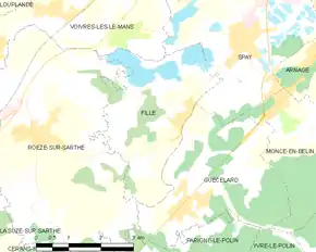 Poziția localității Fillé