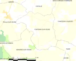 Poziția localității Fontenay-sur-Vègre