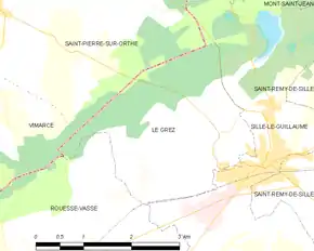 Poziția localității Le Grez
