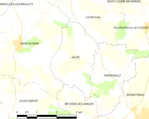 Poziția localității Jauzé