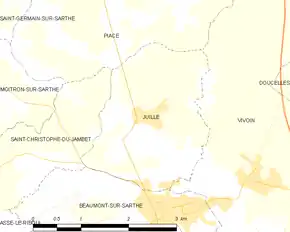 Poziția localității Juillé