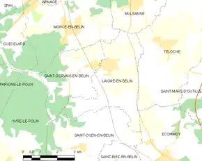 Poziția localității Laigné-en-Belin