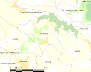 Poziția localității Lavardin