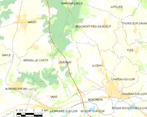 Poziția localității Lavernat