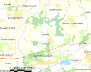 Poziția localității Lombron