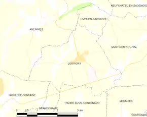 Poziția localității Louvigny
