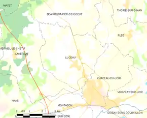 Poziția localității Luceau
