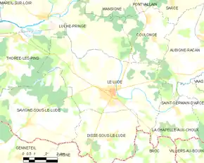 Poziția localității Le Lude