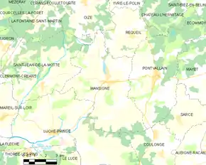 Poziția localității Mansigné