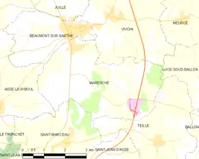 Poziția localității Maresché