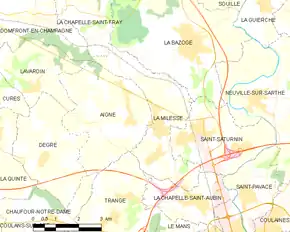 Poziția localității La Milesse