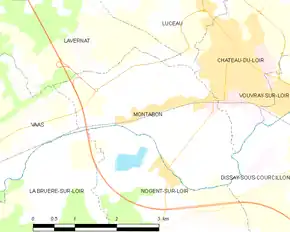 Poziția localității Montabon