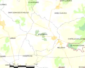 Poziția localității Montmirail