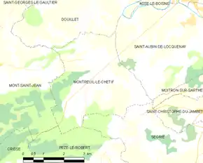 Poziția localității Montreuil-le-Chétif