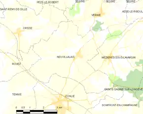 Poziția localității Neuvillalais