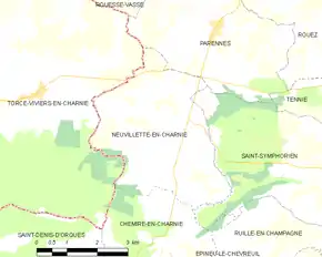 Poziția localității Neuvillette-en-Charnie