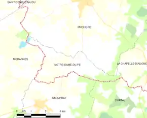 Poziția localității Notre-Dame-du-Pé