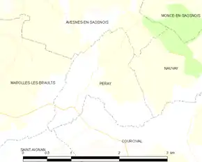 Poziția localității Peray