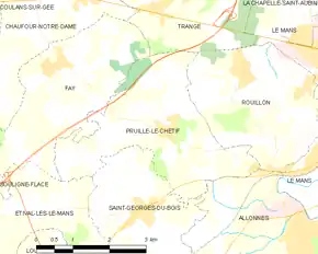 Poziția localității Pruillé-le-Chétif