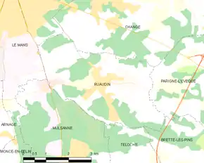 Poziția localității Ruaudin