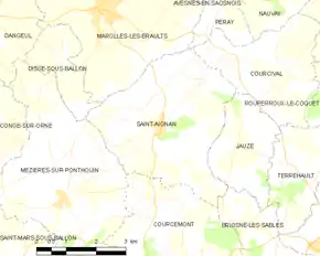 Poziția localității Saint-Aignan