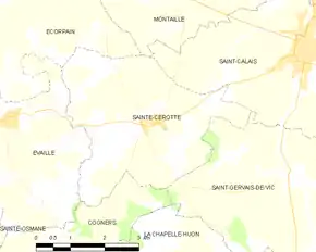 Poziția localității Sainte-Cérotte