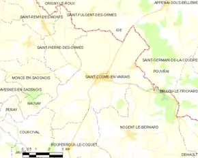 Poziția localității Saint-Cosme-en-Vairais