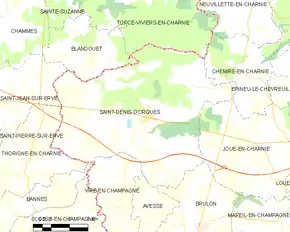 Poziția localității Saint-Denis-d'Orques