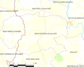 Poziția localității Saint-Georges-le-Gaultier