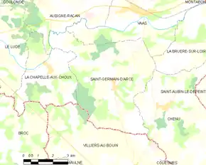 Poziția localității Saint-Germain-d'Arcé