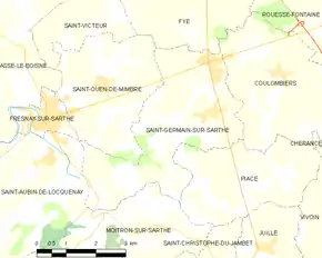 Poziția localității Saint-Germain-sur-Sarthe