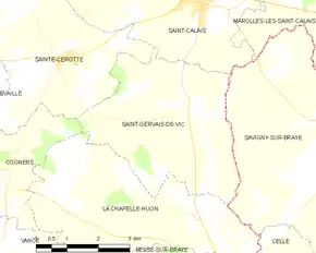 Poziția localității Saint-Gervais-de-Vic