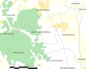 Poziția localității Saint-Gervais-en-Belin