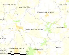 Poziția localității Saint-Mars-sous-Ballon