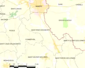 Poziția localității Saint-Rémy-des-Monts