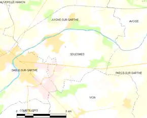 Poziția localității Solesmes