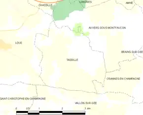 Poziția localității Tassillé