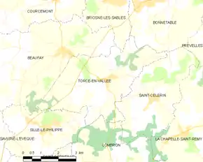 Poziția localității Torcé-en-Vallée