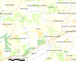 Poziția localității Tuffé